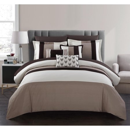 CHIC HOME Izar 8 Piece Comforter Set, Beige - Twin CH55568